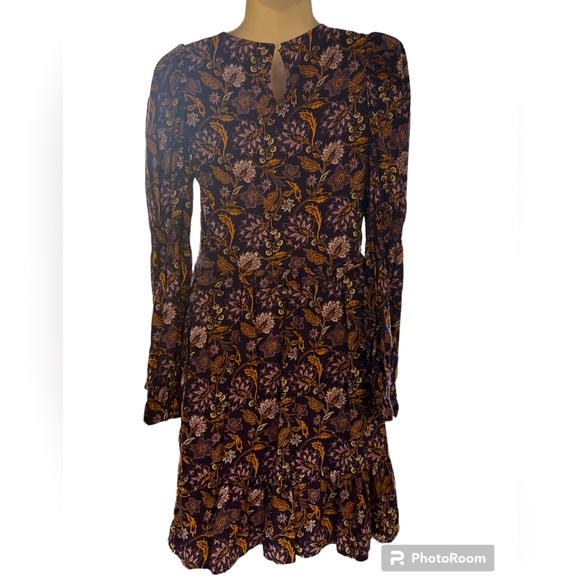 EUC. Purple Flowery Dress - Picture 2 of 4